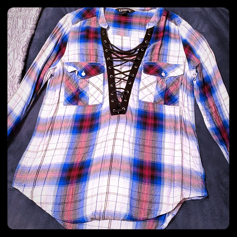 Express Plaid Flannel Shirt